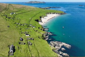 pins 0004 Great Blasket Village Blasket Island boat trip landing on Great Blasket Island