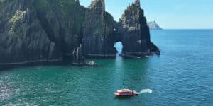 pins 0009 CATHEDRAL ROCKS Cathedral Rocks & Scenic cliffs seen on a Dingle boat tour
